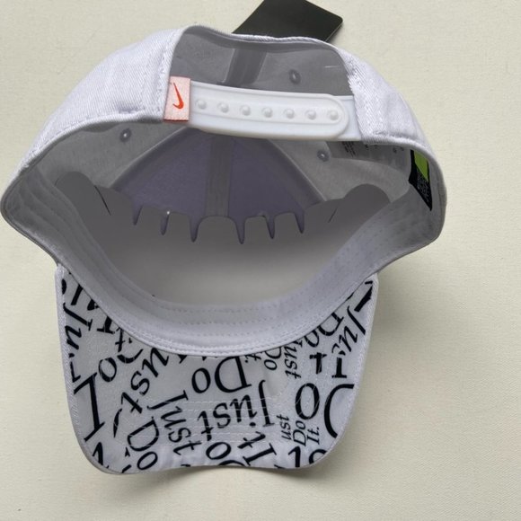 Nike Just Do It Child Hat Cap White Orange Swoosh - Picture 2 of 2